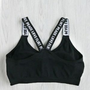 NEW Shein Plus Letter Graphic Criss Cross Bralette